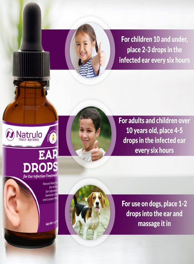 Natrulo Natural Ear Drops for Ear Infection – Homeopathic Eardrops for Adults, Kids, Baby, & Pets – Relieves Ear Aches, Swimmer's Ear, & Loosens Wax – Kids Safe Ear Health Made in USA - Image 5